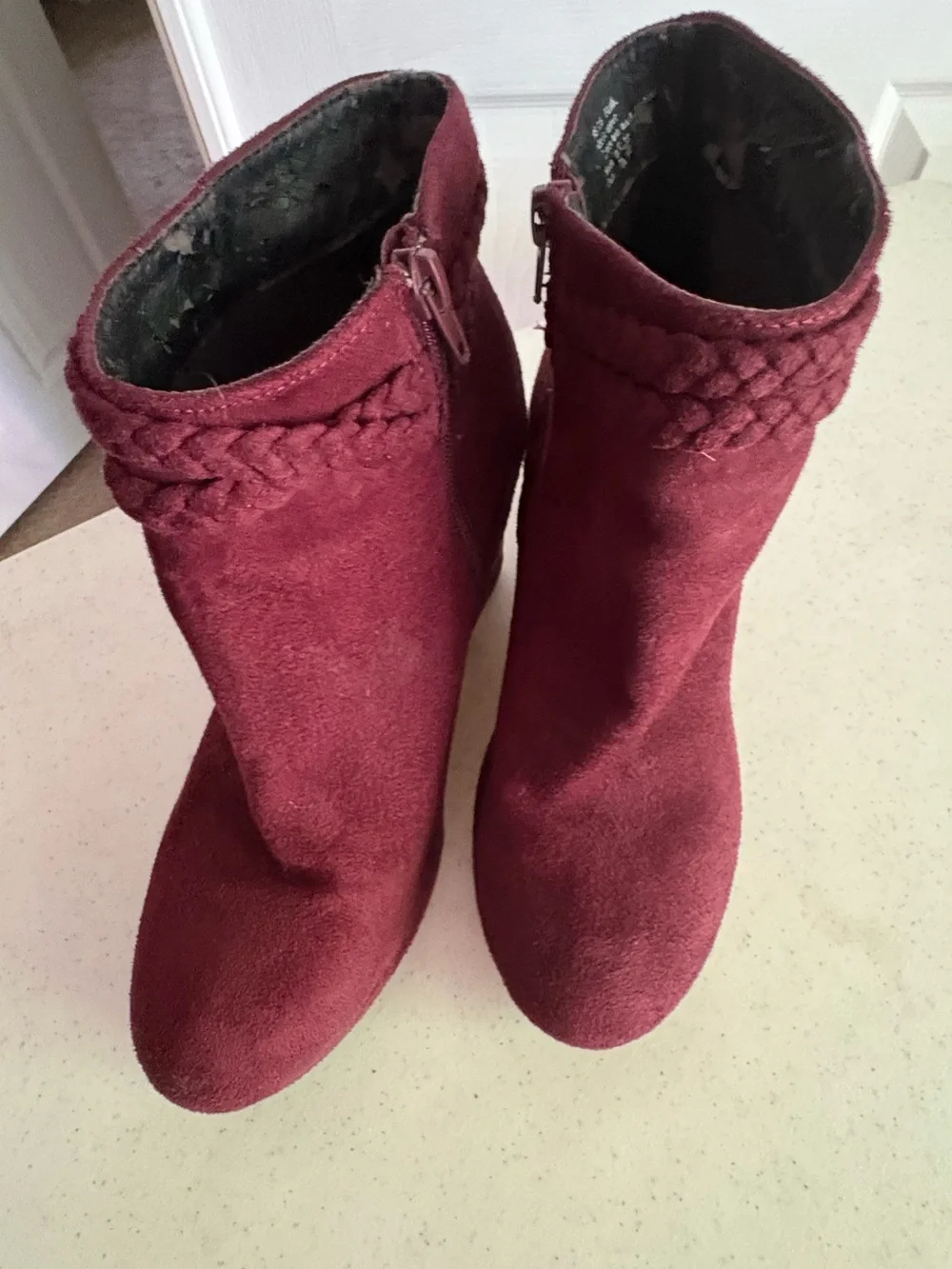 JustFab suede wedge